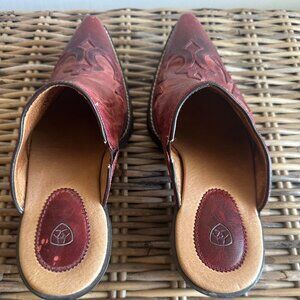 (Size 7) Ariat Scarlett Women's Western Redwood Leather Mules